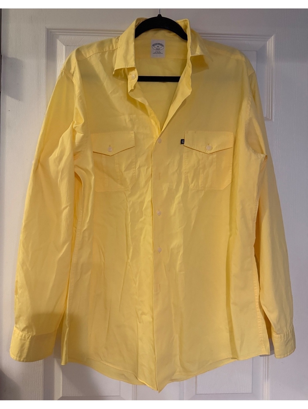 Brooks Brothers 346 Yellow Long Sleeve Button Down Shirt Men’s Size M Slim Fit